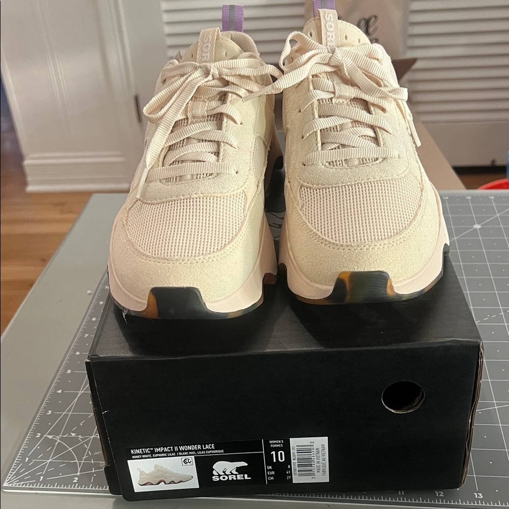 Sorel Cream Kinetic Impact Sneakers